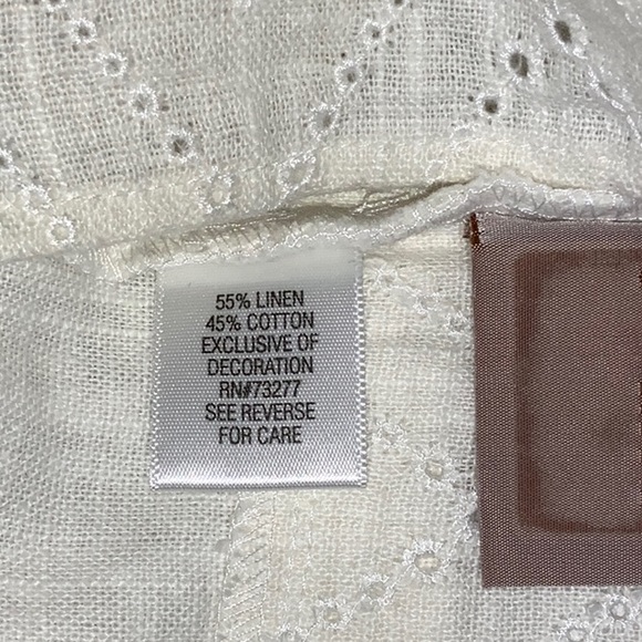 NWT Dana Bachman Linen Cotton Blend White Sleeveless Summer Dress - Size 4 - Picture 4 of 6